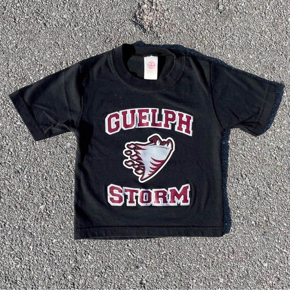 Guelph Storm Logo Vtg OHL Hockey Jerico T-Shirt Youth Size (2)